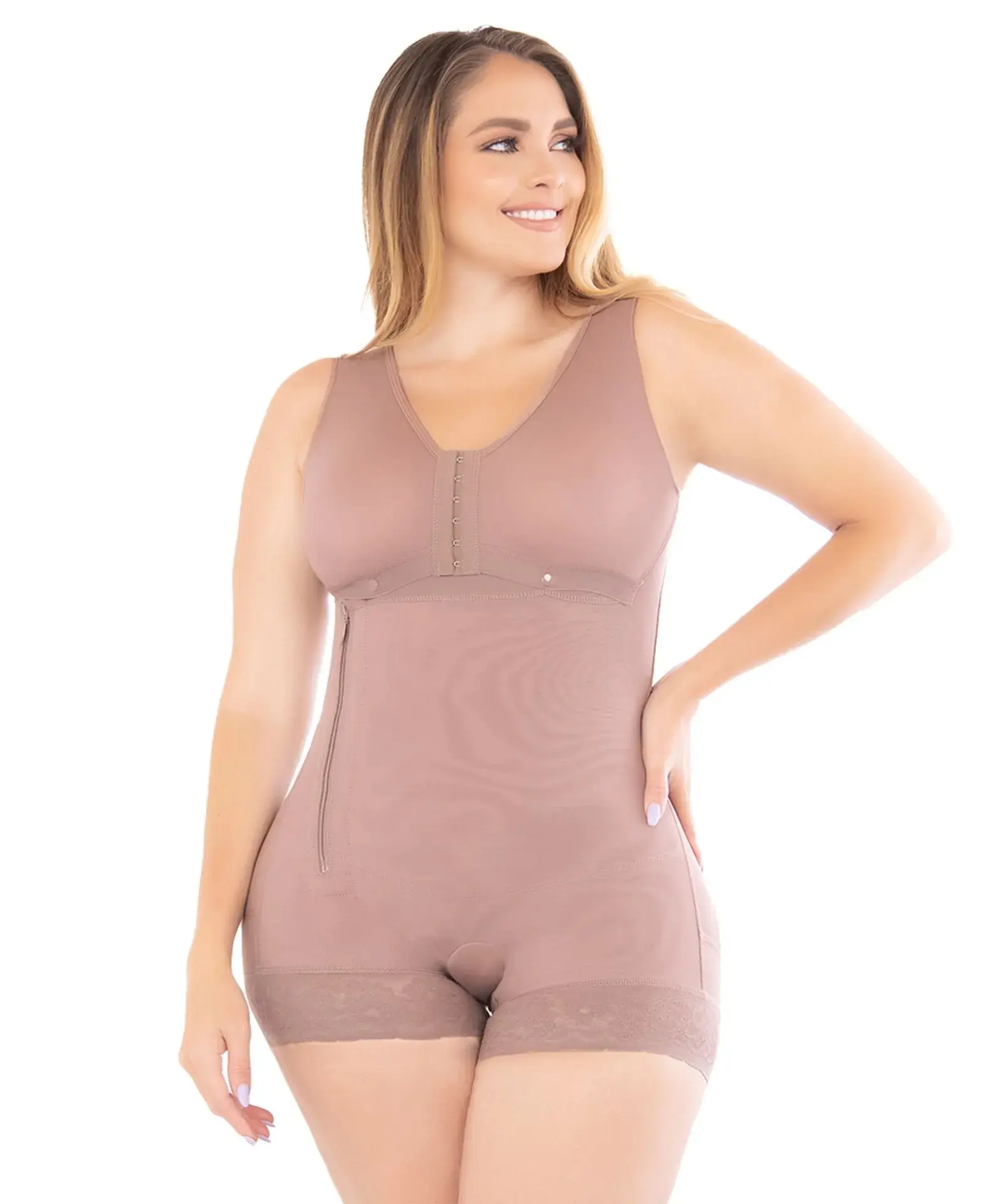 DELIE Colombian Fajas Women's Tummy Control Shapewear Garment - High Compression, Smooth, Flat, Butt Lift Girdle with Bra, Comfortable, Stylish Everyday Athletic Wear