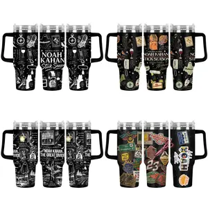 [Collection] Noah Kahan The Great Divide Tumbler 40oz with Tumbler, Indie Folk Music Fan Cup, Stick Season Aesthetic Travel Mug, Vintage Singer Merch Gift