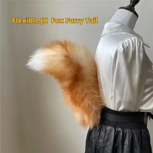Anime Halloween Fox Tails Plush Cosplay Costume Faux Fur Big Tails Flexible JK Cat Fox Furry Tail Performance Props Fursuit Tail