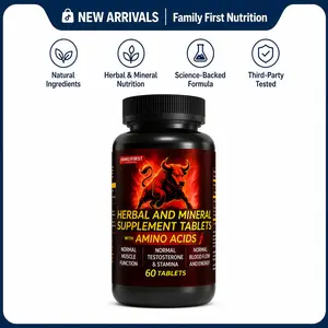Family First Nutrition | Daily Men's Wellness Support with Amino Acids （L-Arginine&L-Citrulline）& Herbal Extracts, Active Lifestyle Formula, 60 Tablets