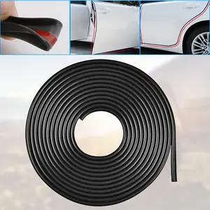 Black Car Rubber Edge Trim, Self Adhesive Flexible Car Guards Protecter for Sheet Metal, Car Doors, U Shaped Sharp Edge Guards