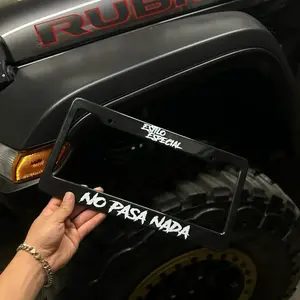 Estilo Especial "No Pasa Nada" License Plate Cover / Portaplacas Comes with Sticker and Hardware