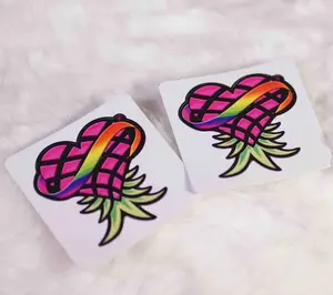 Upside-Down Pineapple Lifestyle Sticker – Pink