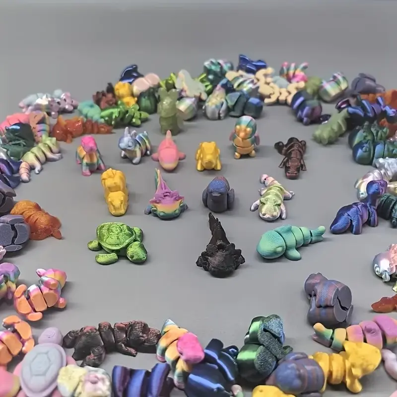 40/60/120pcs 3D-Printed Animal Kingdom Model Set, Animal Design, Unique Animal Decorations for Room, Garden, Aquarium, Home Decor Statues, Decorative Figurines, Holiday Scenes