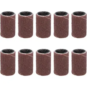 1/4 Inch x 1/2 Inch Sanding Sleeves 180 Grits Sandpapers Band Drums 10 Pcs