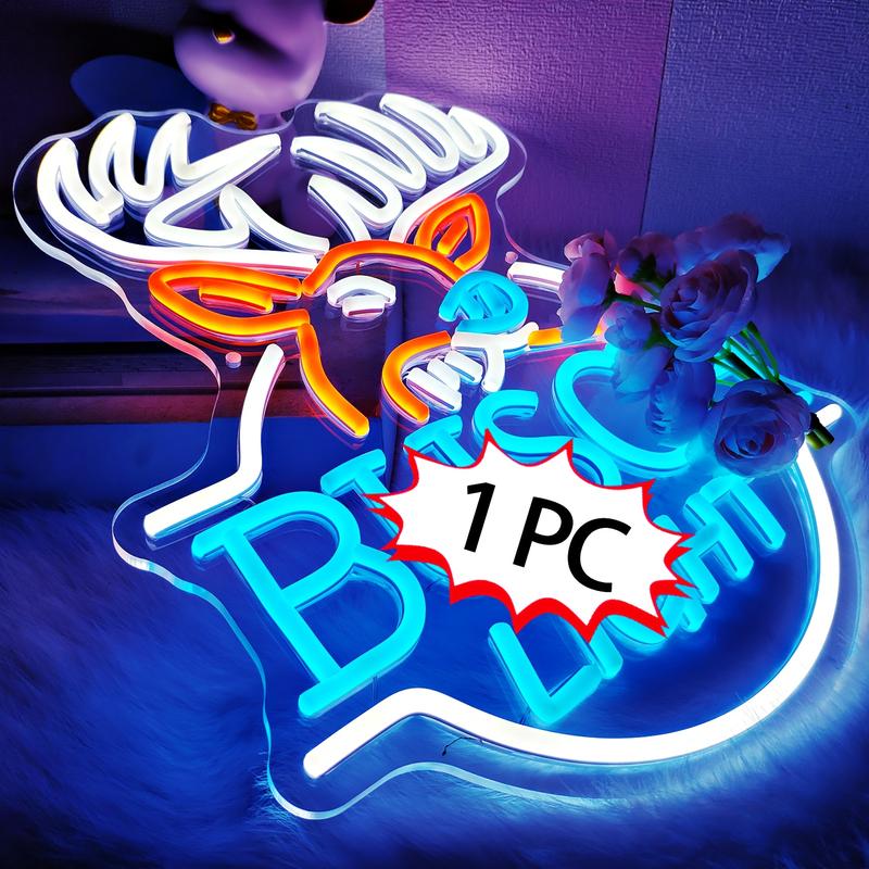 Neon Bar Sign with Moose Design Retail Store Signs for Business No Battery Needed Ideal for Beer Shops Themed Events Home Bar Decor