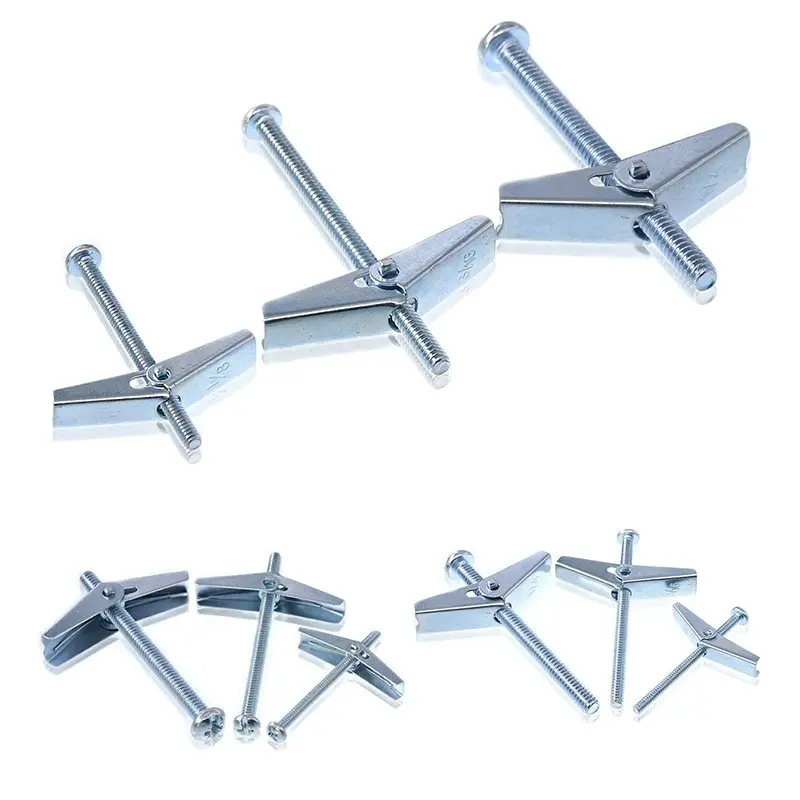 10-20 Pcs 1/4 3/16 1/8 Inch Toggle Bolt and Wing Nut Kit for Hanging Heavy Items on Drywall
