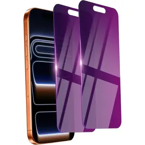 2 Pack Privacy Screen Protector for iPhone 17 Pro Tempered Glass 6.3'' Private Saver Anti-Spy Eye Protection Anti-Scratch Full Coverage No Bubble