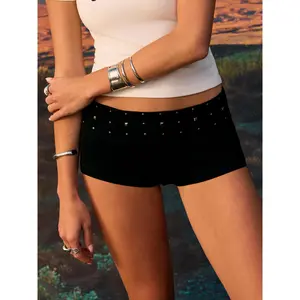 Cider Cotton-blend Low Rise Metal Detail Micro Shorts SwimWeek