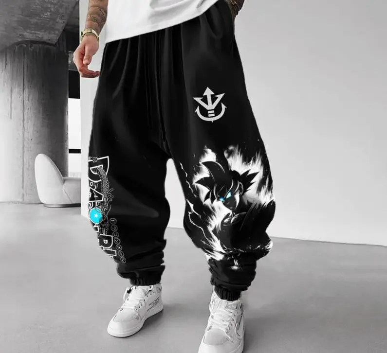 DBZ Saiyan Goku Graphic Sweatpants – Anime Unisex Joggers, Casual Gym Streetwear Pants for Men & Women