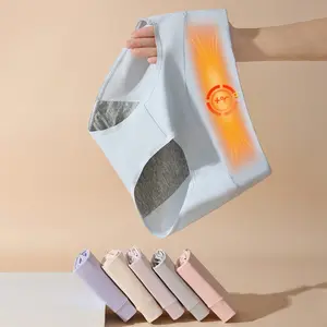 Women's high-waisted plus-size menstrual underwear, 6-pack, pure cotton, leak-proof, breathable, antibacterial, comfortable and hygienic for daily use, leak-proof protection.