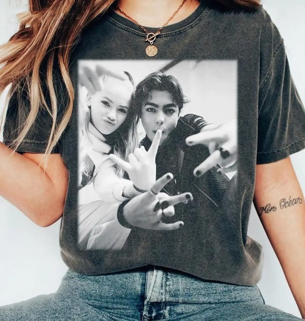 Malachi Barton & Freya Skye Tour T-Shirt, Descendants Zombies Worlds Collide Graphic Tee, The Rise of Red Fan Shirt, Trendy Concert Merch, For Men, For Women M