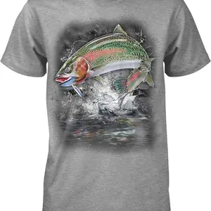 Rainbow Trout, River Trout, Fly Fishing Men's T-shirt, NOFO_00301