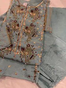 New 3pcs silk MUSE inspired Pakistani, Indian formal dress S38, L46