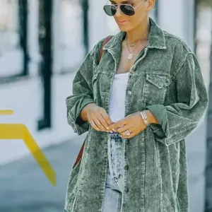 Women’s POL CORDUROY SHACKET MINERAL WASHED- M