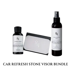 84 Luxe - Car Refresh Stone Visor Bundle - Luxury Stone Visor Clip, 2 oz Diffuser Oil & Room Spray