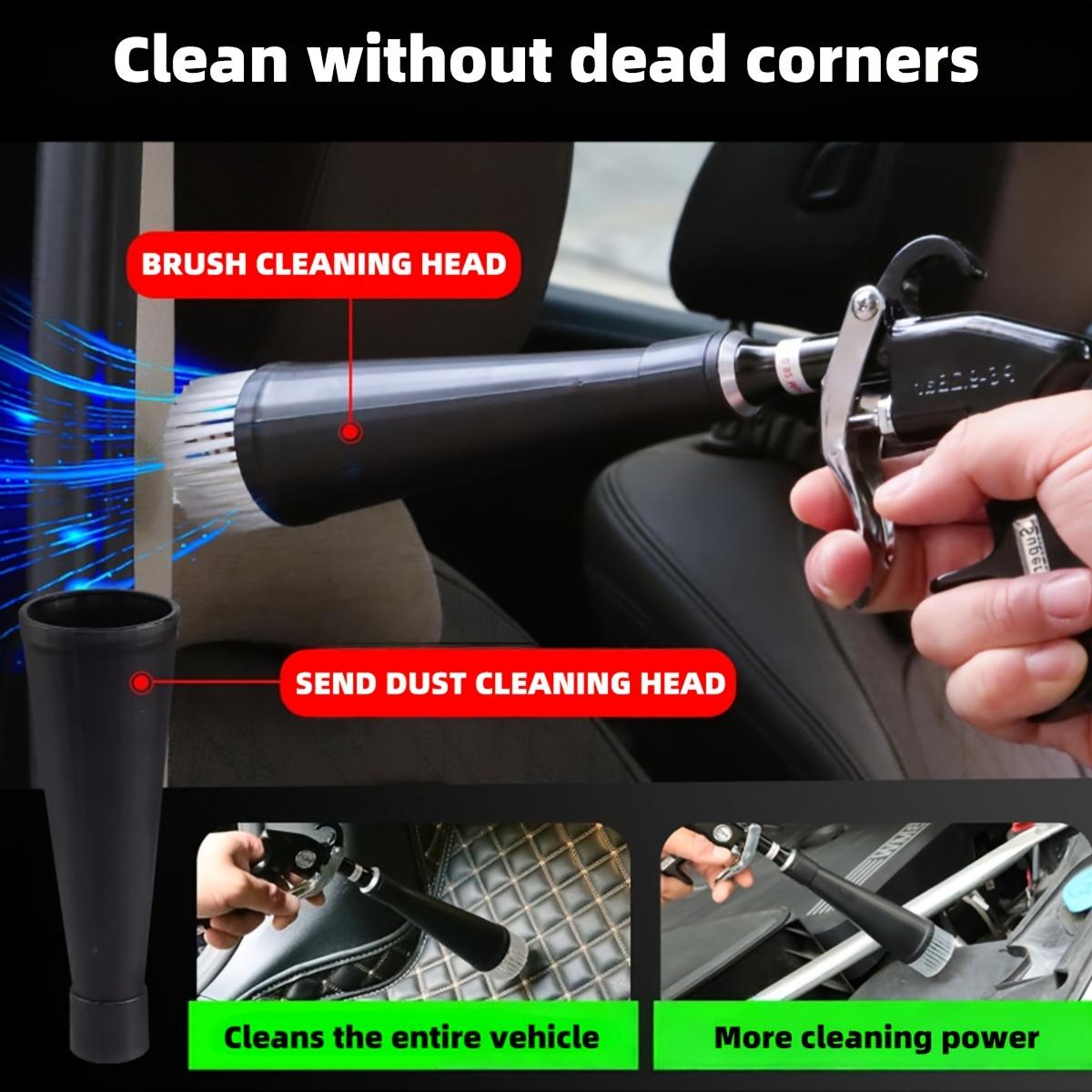 Adjustable Valve Tornado Car Cleaning Gun, High Pressure Air Blower Duster with Flow Control, Safe Leather & Crevice Deep Clean Tool for Pro Automotive Detailing