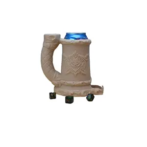 Wolf Crest Dice Tower Can Cozy-Dungeons and Dragons Dice Tower with Built in Can Cozy