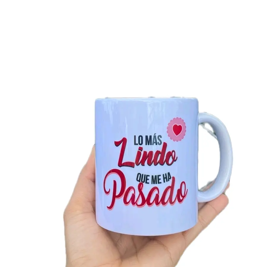 Personalized coffee and tea mug, 11oz designated for your coffee and tea, resistant ceramic material, with your own design, washable and reusable cup.