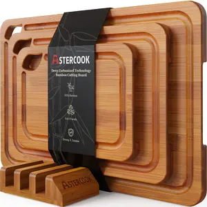 Bamboo Cutting Board for Kitchen – Durable Wooden Chopping Board for Meat, Vegetables & Fruits