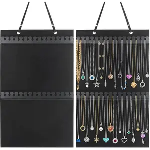 Hanging Necklaces Holder, Large Jewelry Organizer for Necklaces, Bracelets, and Ankles, Necklaces Display Storage Hanger for Wall, Closet and Door Boxes Metal Butterfly