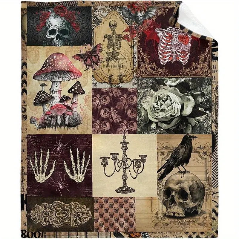 Anxiety Gothic Blanket, Suitable for Women and Men, Blanket Gift, Suitable for Adults, Lightweight Blanket, Suitable for Sofa Bed, All Seasons