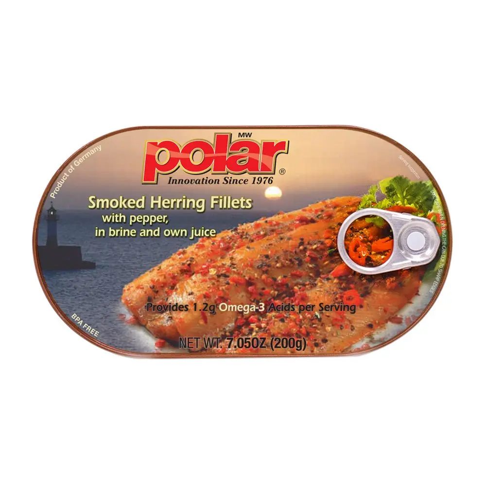 Smoked and Peppered Herring Fillets -  7.05 oz - Multiple Pack Sizes
