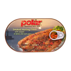 Smoked and Peppered Herring Fillets -  7.05 oz - Multiple Pack Sizes