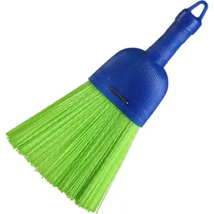 1 Pcs Whisk Broom Poly Fiber Handheld Brush Outdoor Car Broom with Hang Hole for Cleaning Indoor Porches Floors Decks Driveways Dirt Dust