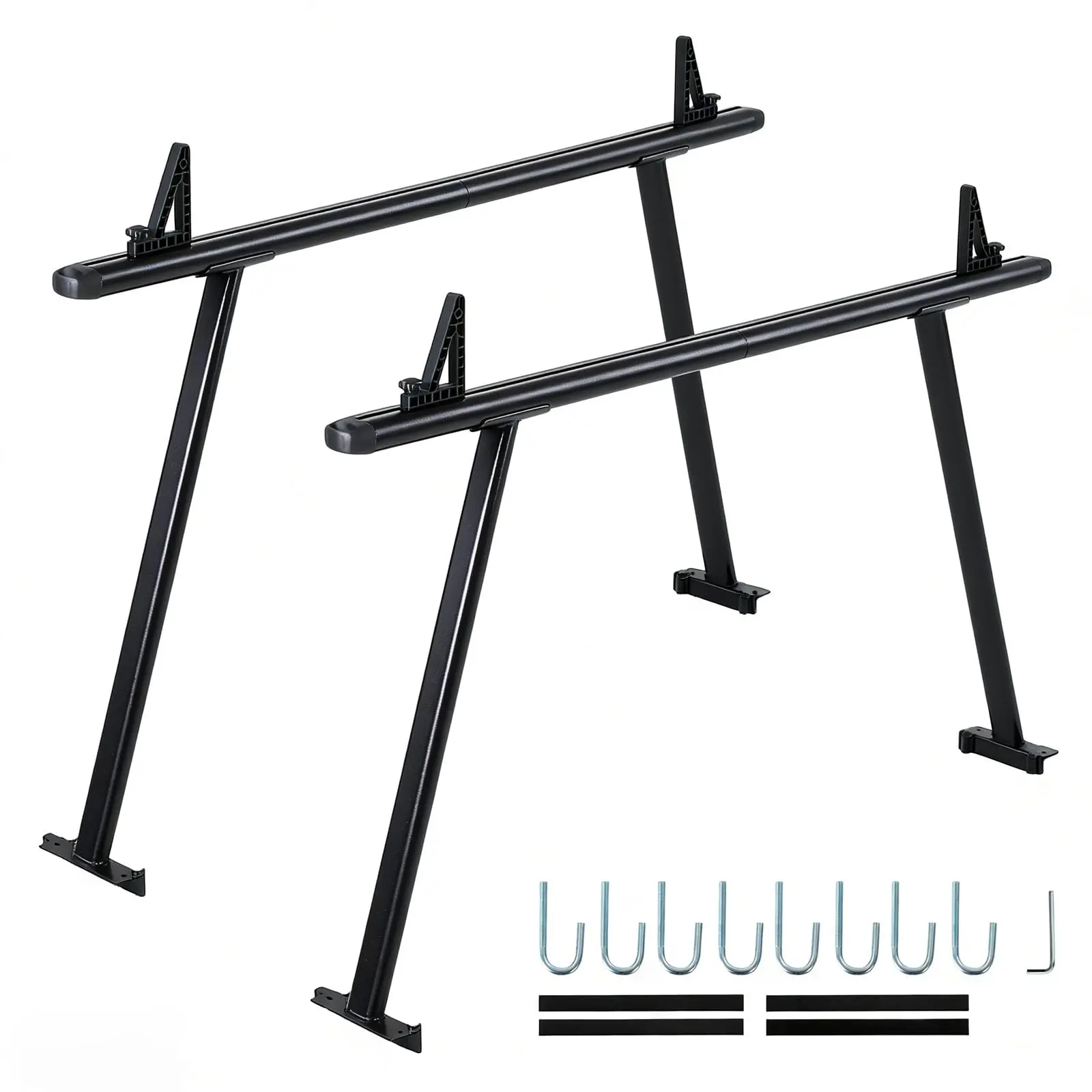 Garvee Adjustable Aluminum Truck Rack, 35–71" Pickup Bed Crossbar System, Heavy-Duty Utility Hauler with 1000 Lbs Capacity, No-Drill j-Bolts, Rust-Resistant Two-Bar Mount for Kayaks, Lumber, Ladders & Work Gear
