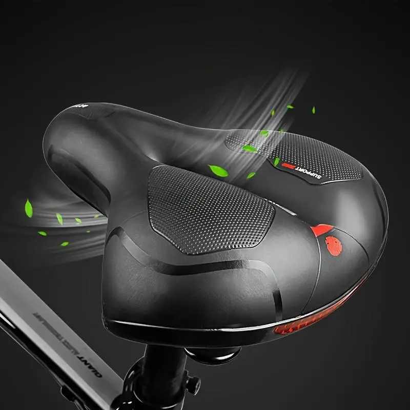 Mountain Bike Saddle, Waterproof with Shock-Absorbing Function, Breathable Hollow Design, Specifically Engineered for Long-Distance Riding, Ergonomic with Enhanced Sit Bone Support, Includes Tools and Waterproof Rain Cover