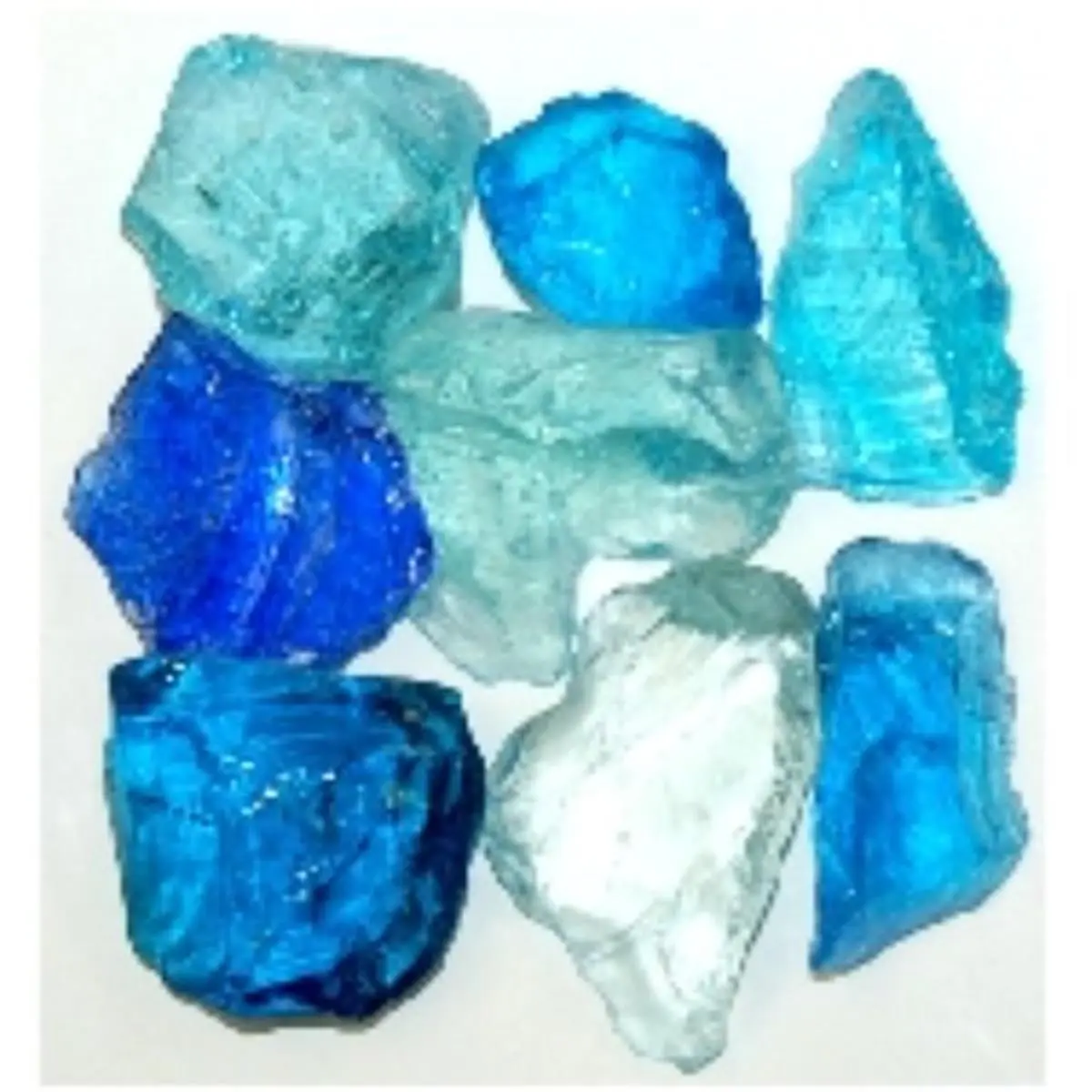 212 MAIN Tumbled Recycled Chunky American Specialty Glass - Caribbean Mix, Medium (0.5-1 in), 1 lbs - for Landscape, Fireplaces, Decorations