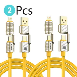 2pcs 240w Super Fast Charging Cable, USB Quick Charge, Type-C & iOS Multi-Device High Efficiency Charger, High-Speed USB PD Data Line for Smartphones, Durable Phone Accessories