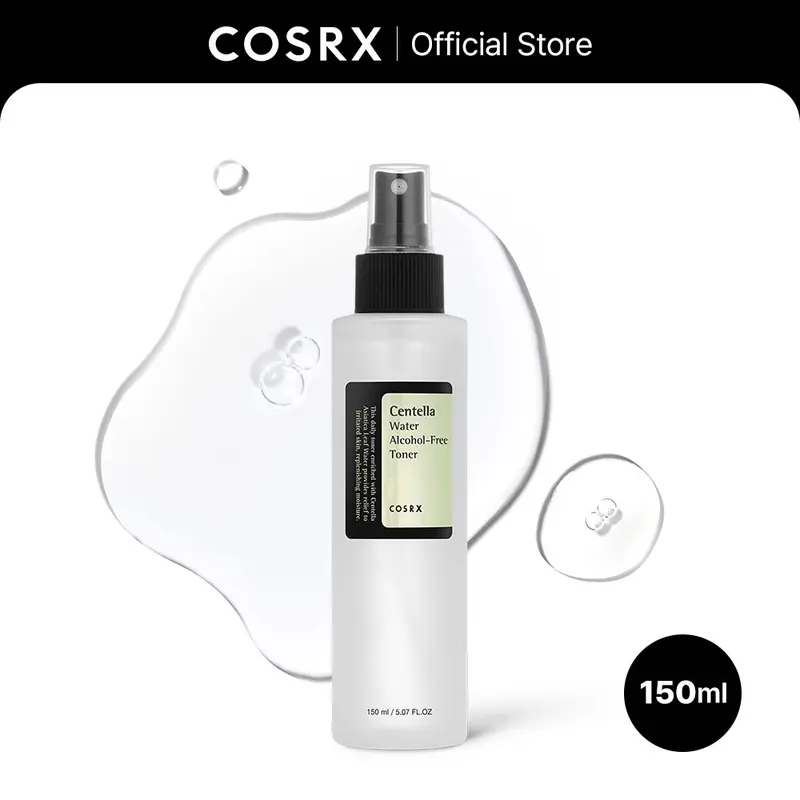 [COSRX Official] Centella Asiatica Extract Hydrating Facial Toner Bottle - 150ml Alcohol-Free Liquid Spray, Mineral Water Infused Daily Calming Face Care Product for Adult Sensitive Skin, Redness Relief, Beauty Products