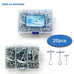 20Pcs Heavy Duty Toggle Bolts And Wing Nut Hollow Wall Anchors Assortment Kit With Screws Quick Installation For Drywall Ceiling Light Fixture Mirror And Shelf Hanging custom fasteners