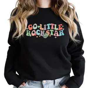 Go Little Rockstar Sweatshirt, Inspirational Shirt, Aesthetic Hoodie, Floral Positive Vibes T shirt, Kindness Tshirt, Motivational Tee,G7545