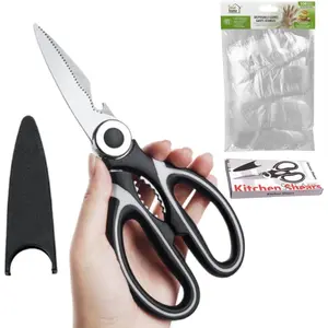 Heavy duty kitchen aid scissors professional shears for meat cutting sharp kitchenaid shears multipurpose scissor for food no rust 100 pcs plastic gloves disposable