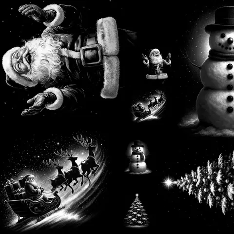Christmas HALFTONE DTF PREMADE GANGSHEET 30"X24", DTF TRANSFERS, DTF GANGSheet