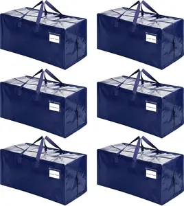 6-Pack VENO Heavy Duty Extra Large Moving Bags, Backpack Straps, Zippers & Handles for College Dorm & Moving Supplies