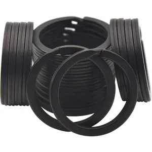 20 Pack Key Ring  1 Inch 25mm Diameter Metal Flat Split Key Chains Rings for    Tag Office Lanyards  Attachment Black