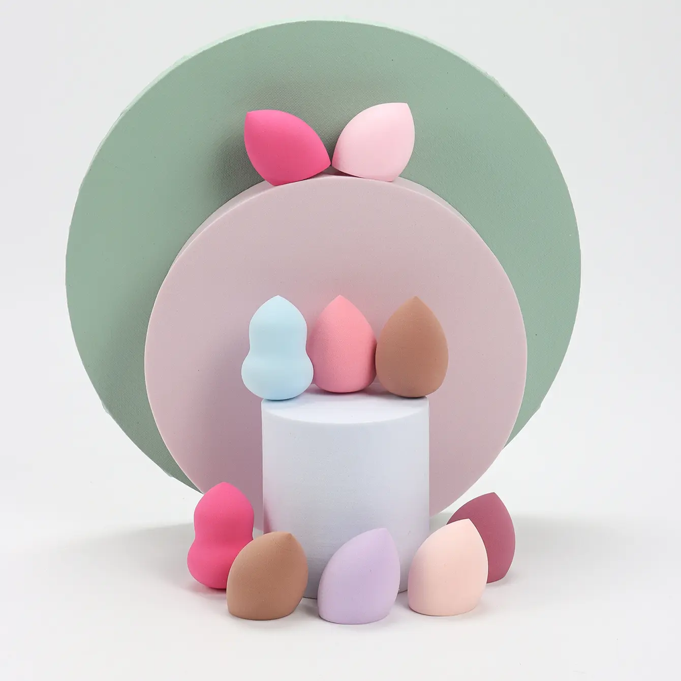 6/12/24/36/60 pcs Medium Beauty Sponges, Random Colors & Shapes, Foundation Makeup Sponge for Liquid, Cream and Powder, Latex-Free Blending Beauty Sponge for All Skin Types