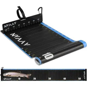 53in Waterproof Portable Fish Ruler Measuring Tape with Bump Board, Fishing Measurement Tool for Boat Kayak Coolers Yacht and Workbench