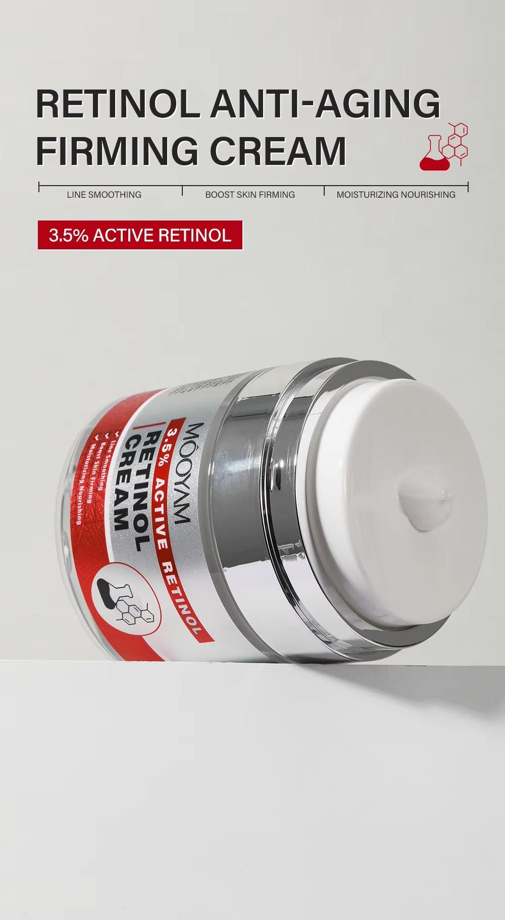 MOOYAM Retinol Cream — Hydrating & Anti-Wrinkle Facial Moisturizer | Enhances Skin Firmness | Improves Skin Texture | Long-Lasting Hydration | Suitable for All Skin Types