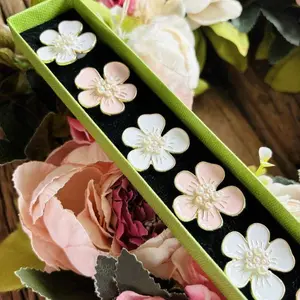 Elegant Camellia Pearl Button Cover Cufflinks – Stylish Flower Jewelry, Perfect Gift for Girlfriend or Mom, Christmas Present