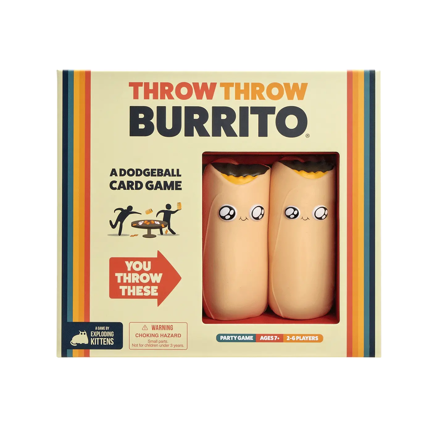 Throw Throw Burrito by Exploding Kittens - A Dodgeball Card Game - Family-Friendly Party Games - for Adults, Teens & Kids - 2-6 Players boardgame Throw Throw Burrito by Exploding Kittens - A Dodgeball Card Game - Family-Friendly Party Games - for Adults, Teens & Kids - 2-6 Players boardgame