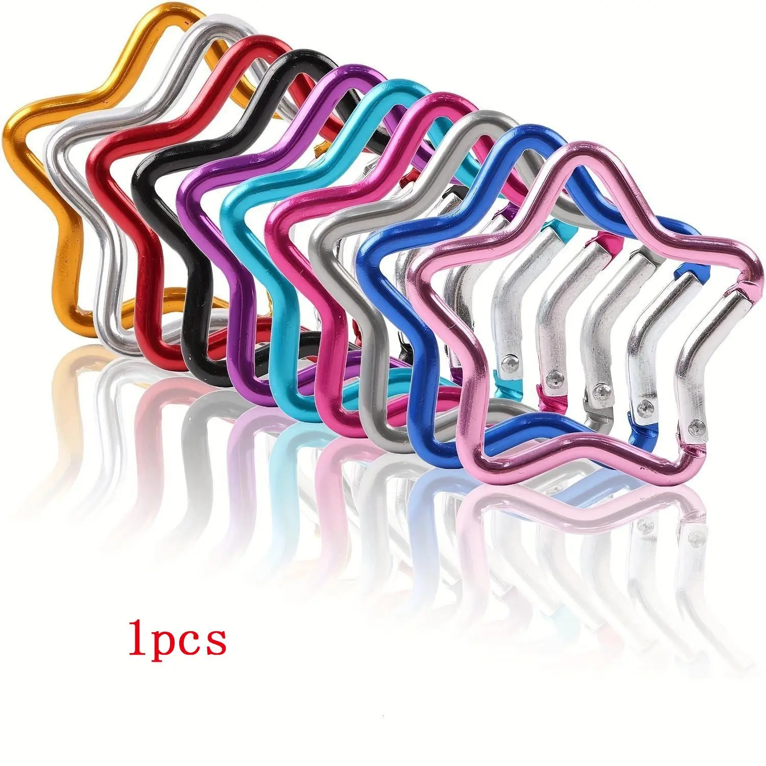 Five-pointed star color carabiner clip quality buckle jewelry accessories aluminum alloy star buckle