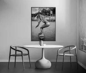 Woman Skating Print, Skateboard Wall Art, Black and White, Vintage Photography, Hypebeast Room Decor