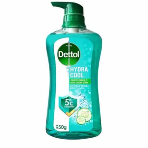 Dettol Hydra Cool AntiBacterial Body Wash & Shower Gel 900ml Large Bottle for Gentle Cleansing of Sensitive Skin