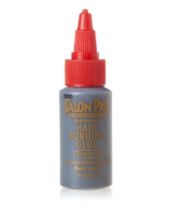 Salon Pro Hair Extension Bonding Glue Black, 1 Oz, Strong Hold Hair Extension Adhesive