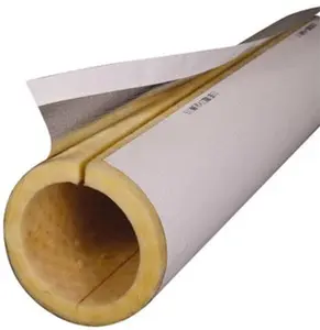 Made in USA Fiberglass Rigid Pipe Insulation - 1 inch Thick x 4 inch Pipe Fit, 3 ft Long, 850°F Temperature Rating, Unspsc: 40170000
